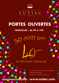 Les Vignerons de Tutiac ouvrent leurs portes pour célèbrer leurs 40 ans. Le samedi 30 août 2014 à Marcillac. Gironde.  09H00